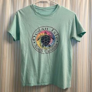 Ocean Isle beach North Carolina | Blue tie dye with turtle in the middle |